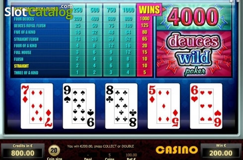 Οθόνη4. Deuces Wild Poker (Tom Horn Gaming) Κουλοχέρης
