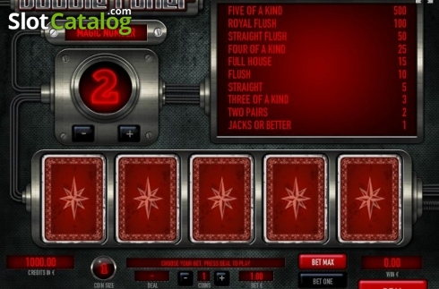 Οθόνη3. Double Poker (Tom Horn Gaming) Κουλοχέρης