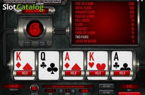 Οθόνη4. Double Poker (Tom Horn Gaming) Κουλοχέρης