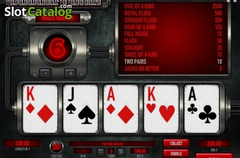 Οθόνη5. Double Poker (Tom Horn Gaming) Κουλοχέρης