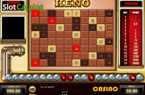 Οθόνη4. Keno (Tom Horn Gaming) Κουλοχέρης