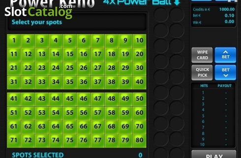 Οθόνη2. Power Keno (Tom Horn Gaming) Κουλοχέρης
