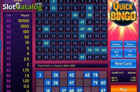 Οθόνη2. Quick Bingo Κουλοχέρης