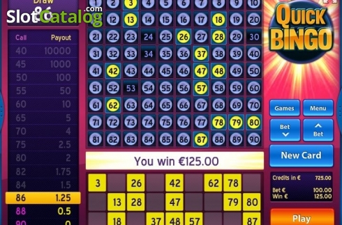 Οθόνη3. Quick Bingo Κουλοχέρης