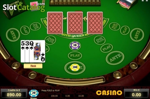 Οθόνη3. Three Card Poker (Tom Horn Gaming) Κουλοχέρης 