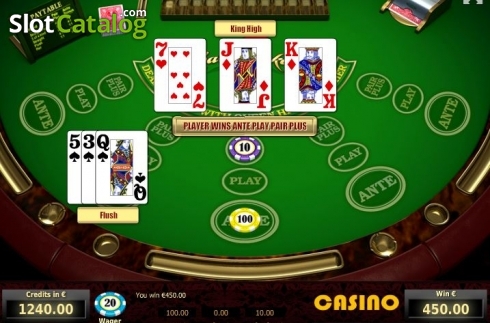 Οθόνη4. Three Card Poker (Tom Horn Gaming) Κουλοχέρης 