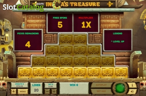 Οθόνη5. Inca's Treasure Κουλοχέρης