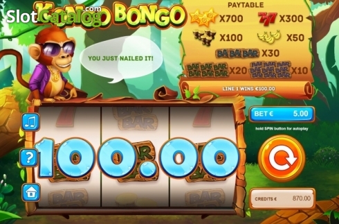 Οθόνη3. Kongo Bongo (Tom Horn Gaming) Κουλοχέρης