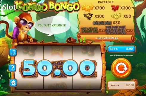 Οθόνη4. Kongo Bongo (Tom Horn Gaming) Κουλοχέρης