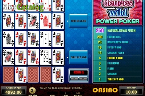Οθόνη2. Deuces Wild Poker 4 Hand Κουλοχέρης