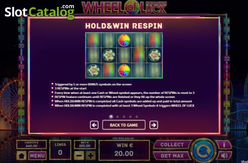 Οθόνη5. Wheel of Luck (Tom Horn Gaming) Κουλοχέρης