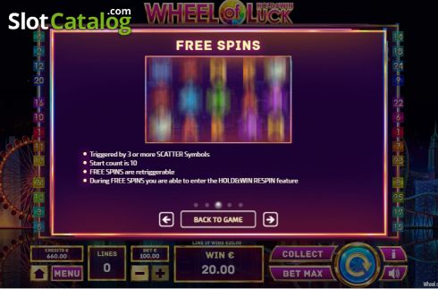 Οθόνη7. Wheel of Luck (Tom Horn Gaming) Κουλοχέρης
