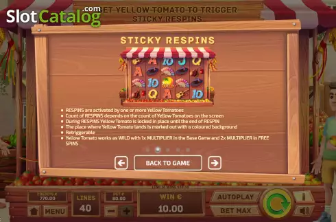 Οθόνη4. La Tomatina (Tom Horn Gaming) Κουλοχέρης