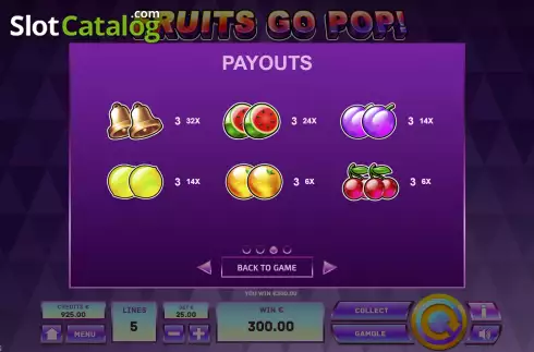 Οθόνη7. Fruits Go Pop Κουλοχέρης