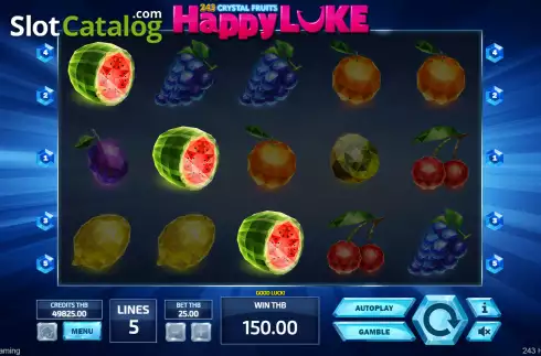 Οθόνη4. 243 Crystal Fruits HappyLuke Κουλοχέρης