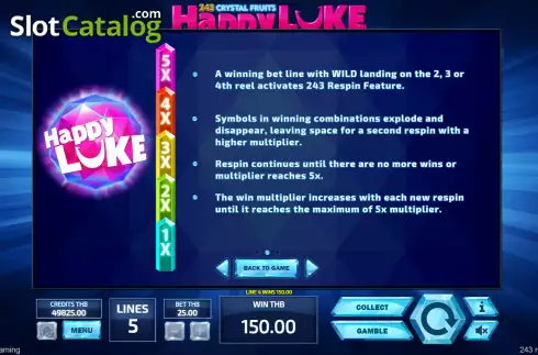 Οθόνη6. 243 Crystal Fruits HappyLuke Κουλοχέρης