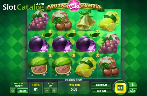 Οθόνη5. 81 Frutas Grandes HappyLuke Κουλοχέρης 