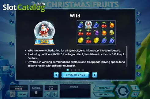 Οθόνη6. 243 Christmas Fruits Κουλοχέρης