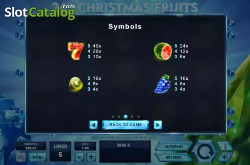 Οθόνη9. 243 Christmas Fruits Κουλοχέρης