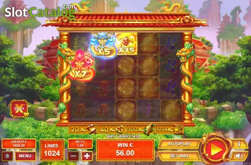 Οθόνη5. Wild Dragon's Fortune Κουλοχέρης