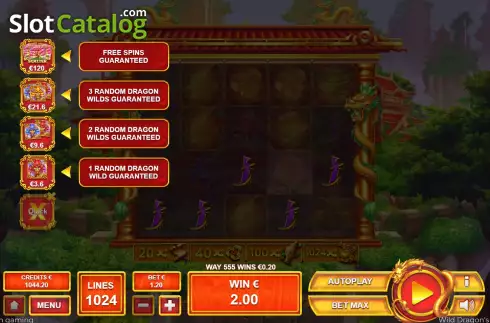 Οθόνη7. Wild Dragon's Fortune Κουλοχέρης