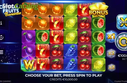 Οθόνη2. Crystal Fruits Bonanza Κουλοχέρης