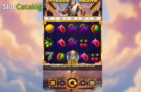 Οθόνη2. 243 Zeus Fruits Κουλοχέρης