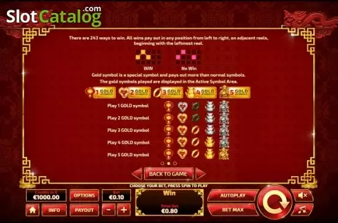 Οθόνη3. Dragon Riches Κουλοχέρης
