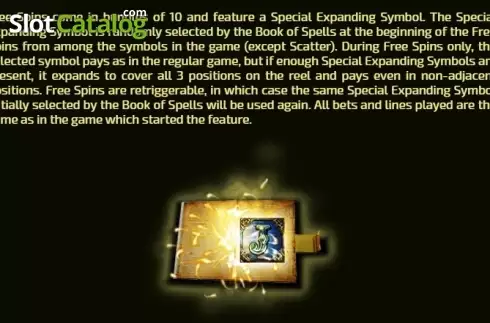 Οθόνη5. Book of Spells (Tom Horn Gaming) Κουλοχέρης