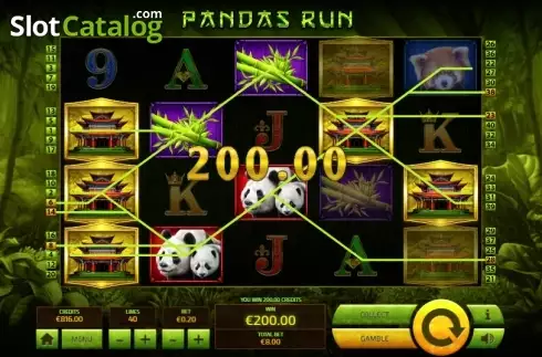 Οθόνη4. Panda's Run Κουλοχέρης