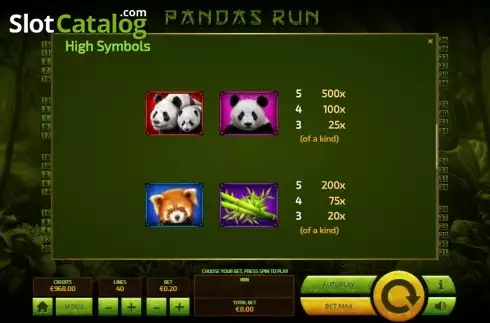 Οθόνη9. Panda's Run Κουλοχέρης