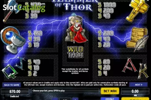 Οθόνη6. Hammer Of Thor (Tom Horn Gaming) Κουλοχέρης