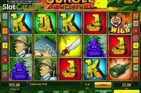Οθόνη5. Jungle Adventure (Tom Horn Gaming) Κουλοχέρης