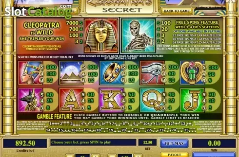 Οθόνη6. Cleopatra's Secret Κουλοχέρης