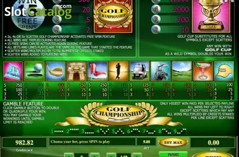 Οθόνη7. Golf Championship Κουλοχέρης