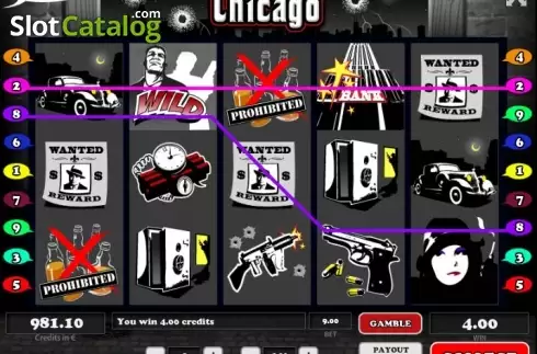 Οθόνη4. Chicago (Tom Horn Gaming) Κουλοχέρης
