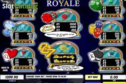 Οθόνη6. Casino Royale (Tom Horn Gaming) Κουλοχέρης