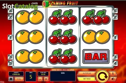 Οθόνη2. Flaming Fruit (Tom Horn Gaming) Κουλοχέρης