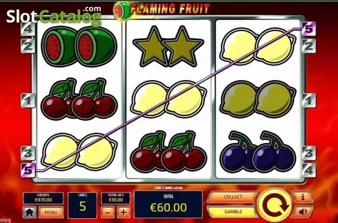 Οθόνη3. Flaming Fruit (Tom Horn Gaming) Κουλοχέρης