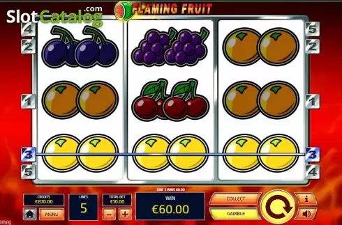 Οθόνη4. Flaming Fruit (Tom Horn Gaming) Κουλοχέρης