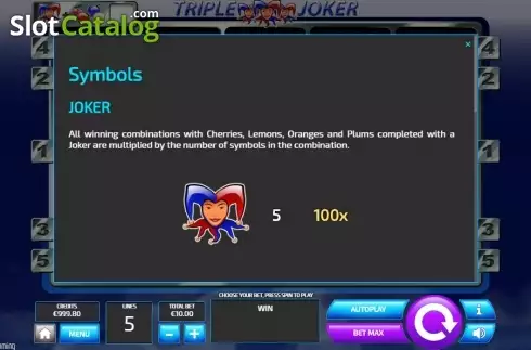 Οθόνη6. Triple Joker (Tom Horn Gaming) Κουλοχέρης