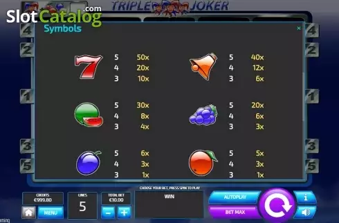 Οθόνη7. Triple Joker (Tom Horn Gaming) Κουλοχέρης