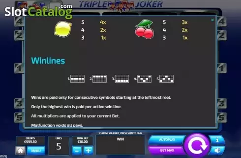 Οθόνη8. Triple Joker (Tom Horn Gaming) Κουλοχέρης