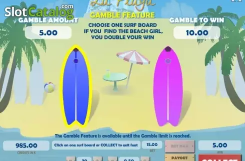 Οθόνη5. La Playa (Tom Horn Gaming) Κουλοχέρης