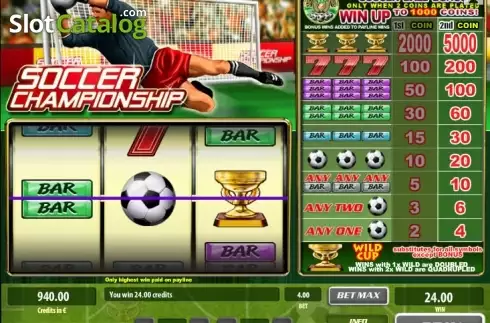 Οθόνη3. Soccer Championship Κουλοχέρης