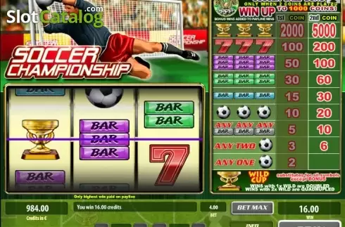 Οθόνη4. Soccer Championship Κουλοχέρης