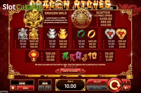 Οθόνη7. Dragon Riches Progressive Κουλοχέρης