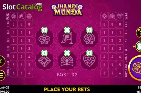 Οθόνη4. Jhandi Munda (Top Spin Games) Κουλοχέρης