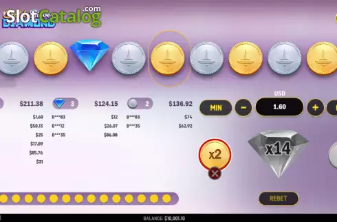 Οθόνη3. Gold Silver Diamond Κουλοχέρης
