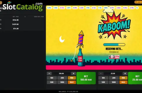 Οθόνη2. Kaboom (Top Spin Games) Κουλοχέρης 